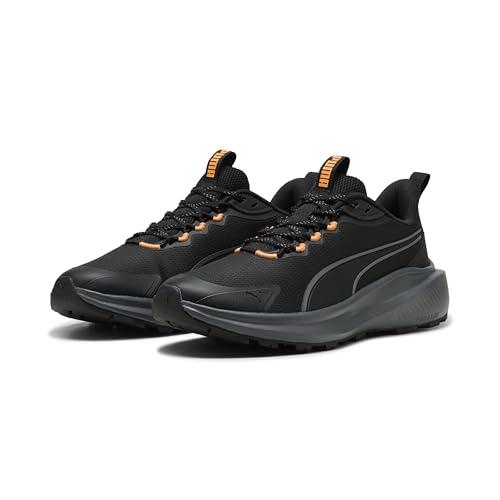 Puma, Unisex-Adult, Skyrocket Lite Trail, Black-Heat Fire, Running Shoe, 8UK, (31078115)