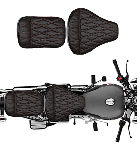 Pure Biking Seat Cover Diamond Cut Design with Back Rest Foam Combo Compatible with Classic 350cc (2012-2020)