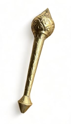Pure Brass Hanuman Gada bajrangbali Gada hanumat Astra Hanuman sota Hanuman Gada Gold Color Pure Brass Puja Mandeer Bajrangbali sota for Hanuman Idol 12inch