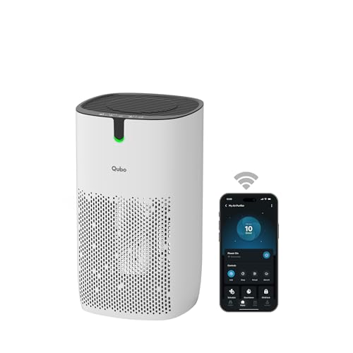 Qubo Smart Air Purifier Q400 by Hero | Up to 400 Sq. Ft.| True HEPA H13 | Removes 99.99% Dust, Allergens, Smoke, Virus & PM2.5 | 330 m³/h CADR |5-Stage Filter|App & Voice Control| 9000 Hrs Filter Life