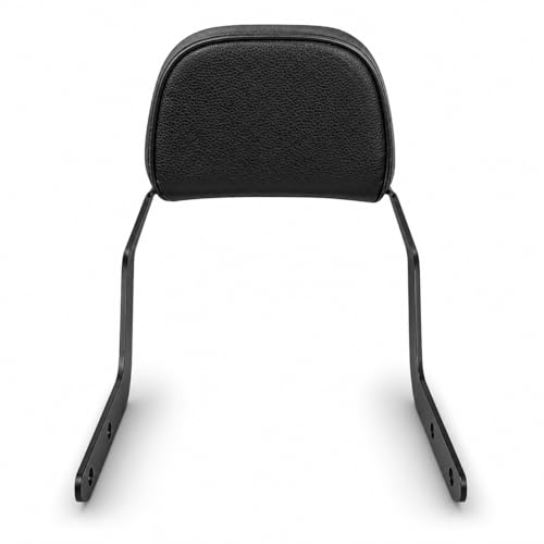 R.J.VON - Heavy Quality Backrest with Iron Rod Compatible with Royal Enfield Bullet 350 Battalion Black Colour