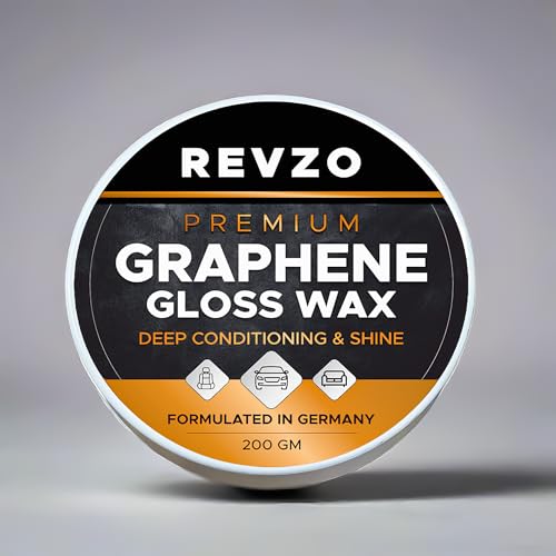 REVZO Graphene Gloss Wax, Carnauba and Graphene-Enhanced Formula, for Cars and Bikes, Satin Gloss Finish, 100G and 200G