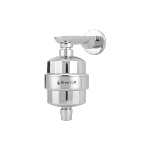 RiverSoft Tap Filter for Hard Water | 15-Stage Hard water for Bathroom Taps |Tap Filter with Adaptors (Chrome)