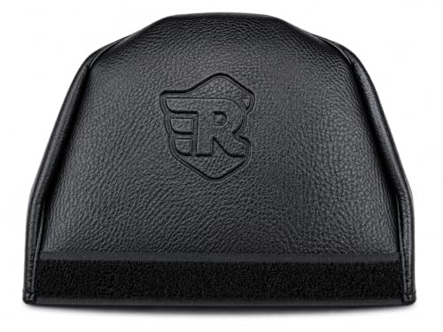 RIYAAN Motorcycle Passenger Backrest Cushion Cover ONLY (No Cushion Included) Compatible with Royal Enfield Thunderbird 350/500cc, Quick & Easy Velcro Strap Attachment, Black, Pack of 1