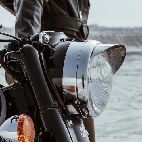 Road Religion® Superior Grade Headlight Visor/Cap/Shade (without ring) for Reborn Classic 350, Standard, and Bullet Models (J Series Engines)