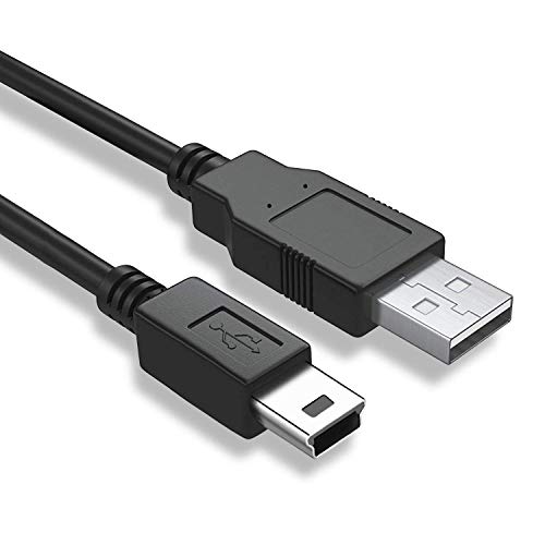 RODMED 5 Pin Mini USB Cable (35 CM) USB 2.0 Type A to Mini B Cable Compatible with GoPro Hero 3+, PS3 Controller, MP3 Player, Digital Camera (Black)