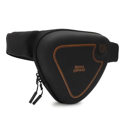 Royal Enfield Classic Sling Gold Cross Body Bag | Capacity: 0.9L- For carrying essentials | Utilities: Adjustable Strap with Snap Buckle & RE trims for Comfortable Stable fit | ROSE GOLD One Size