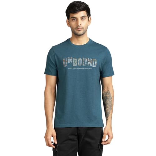 Royal Enfield Endless Quest T-Shirt(Size:XL)-TSA240014-TEAL Melange