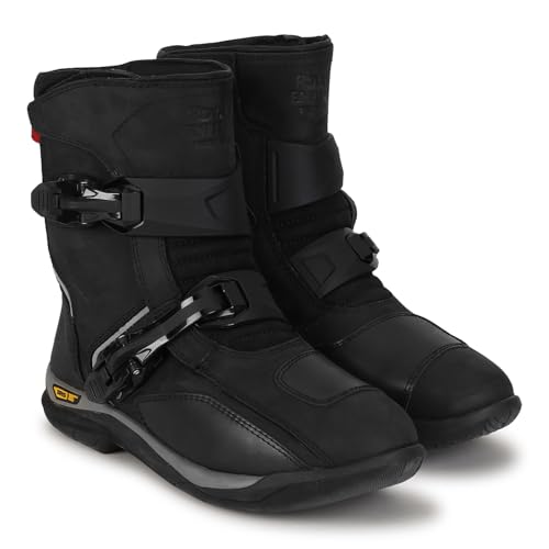 Royal Enfield WANDERER WP HIGH ANKLE RIDING BOOTS BLACK EU 43 / UK 9