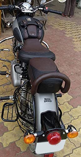 ROYAL KOHLI Bullet Accessories Tank Cover and Seat Cover Coffee Brown for Royal Enfield Classic 350/500, Medium, Leatherette