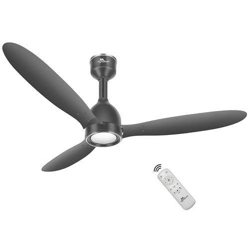 RR Signature COMFYGLOW 1250mm Energy Saving Ceiling Fan with Remote Control & LED Light | 350 RPM High Speed | 230 CMM Air Delivery |3 Light Modes with Adjustable Brightness | 35W - Venetian Grey