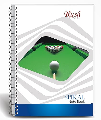 RUSH NOTE BOOKS Semi Rough A4 Spiral Notebook Unruled 400 Pages Notebook|Semi Rough Notebooks 400 Pages Cheap|Rough Notebook|A4 Size Spiral Notebooks For Students 400 Pages|Unruled Spiral Notebook