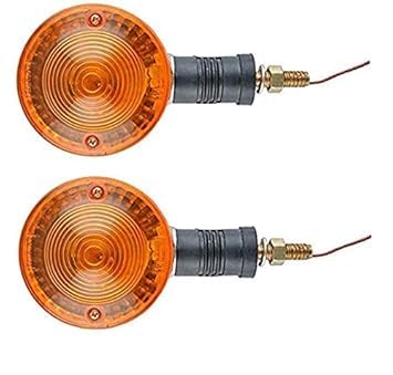 RX 100 Front Indicators Set | Premium Bike Turn Signal Lights | Bright Amber Lens Indicator Lamps | Durable Weatherproof Build | Easy Install Motorcycle Indicator Replacement