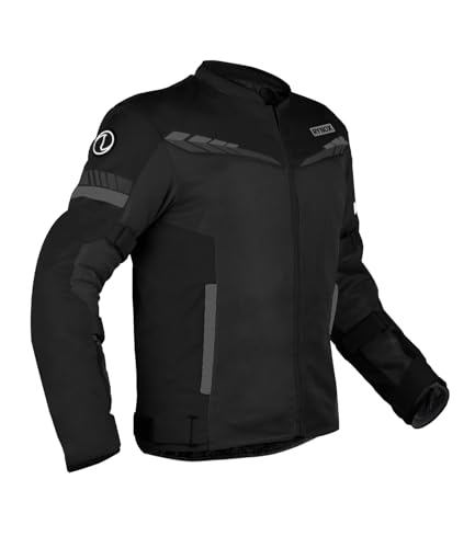 Rynox Air GT 4 Jacket - CE Certified Class A | Motorcycle Riding Jacket | Impact Protection | Abrasion Resistance - Black Grey, Small