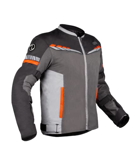 Rynox Air GT 4 Jacket - CE Certified Class A | Motorcycle Riding Jacket | Impact Protection | Abrasion Resistance - Hi-Viz Orange, Medium