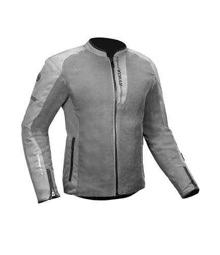 Rynox Cypher GT 2 Jacket - Mesh Motorcycle Riding Jacket | Impact Protection | Abrasion Resistance - Grey, Large