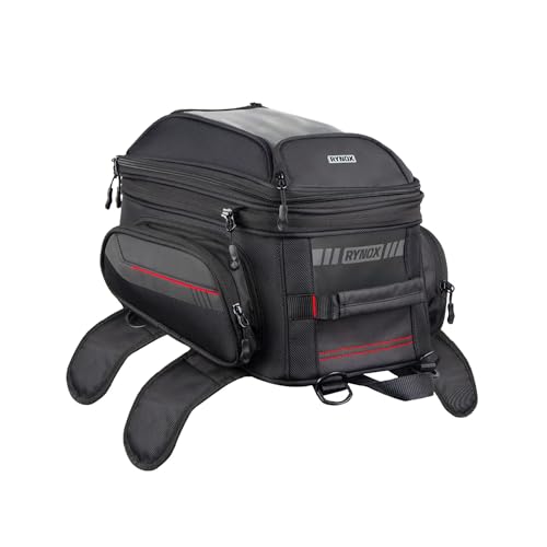 Rynox Optimus 3 Tank Bag 21L| Durable Polyester Fabric | Genuine 3M Retro- Reflective Trims | Genuine YKK Plastic Fittings - Black, 21 LTR