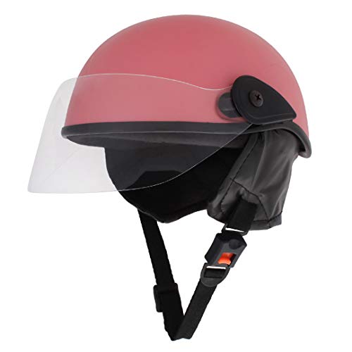 Sage Square Multipurpose Half Helmet for Men's and Women's (Medium, Pink Matte)