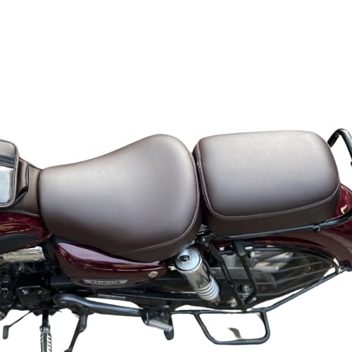 Sahara Seats Compatible Honda CB 350(New) Split Seats Cushion Seat Cover(Brown)