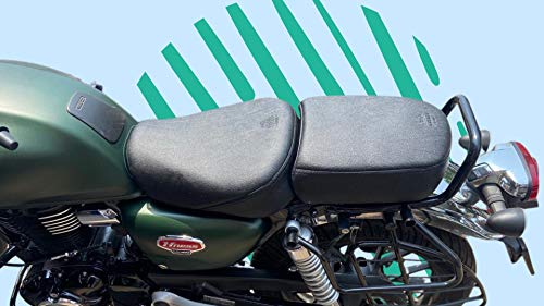 Sahara Seats Highness CB 350 Split Nylon Cushion Seat Cover for Bike(Black)