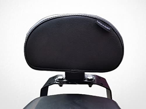 Sahara Seats Leather Compatible with Honda Cb Backrest - Adjustable Pillion Back Rest/Back Support, Black, One Size