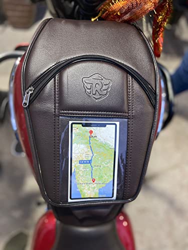 Sahara Seats Leatherette Meteor 350 Fireball/Stellar/Supernova Mobile Tank Cover for Motor Bike (Brown)