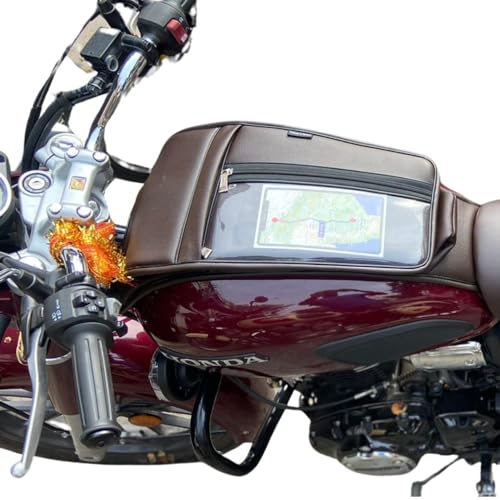 Sahara Seats Tank Cover with Mobile Holder Compatible for Honda CB350(New) (Thick Flap - Large Space)