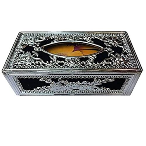 Samarth Deals Car - Office - Home Tissue Box Holder Silver/Black for - All Car