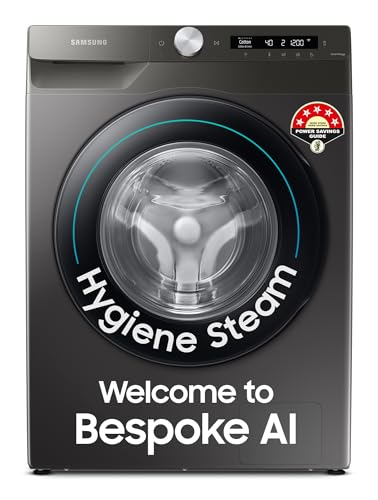 Samsung 7 kg, 5 Star, AI Control, Wi-Fi, Digital Inverter, Motor, Fully-Automatic Front Load Washing Machine (WW70T502NAN1TL, Hygiene Steam, Inox)