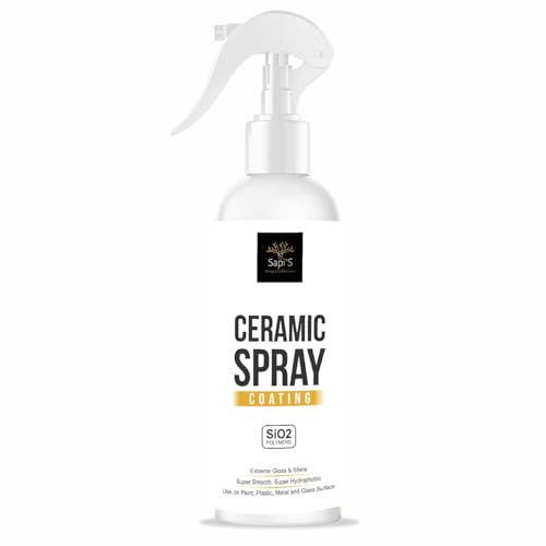 Sapi'S Ceramic Coating Spray, 200ml, Car and Bike Engine Shiner, SiO2 Based, Super Hydrophobic