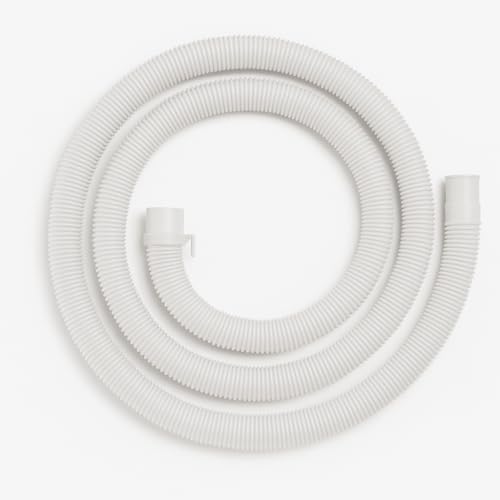 SBD 3 Meter easyfit Top load Fully/Semi Load Washing Machine Outlet Drain Waste Water Hose Flexible Hose Pipe| Corrugated Leakagefree Flexible Drain Outlet Pipe (Pack Of 1) (White, 3Mtr)
