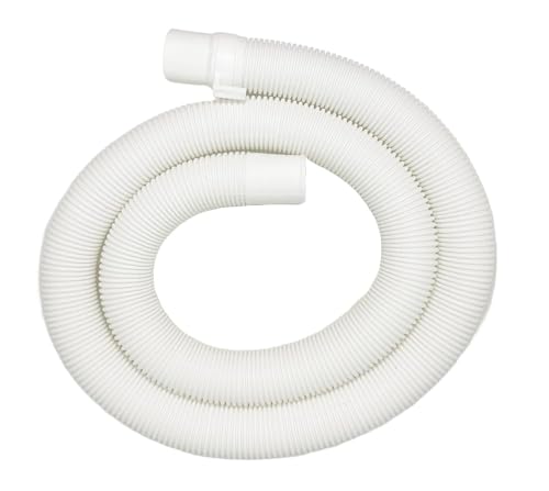 SBD 8 Meter easyfit Top load Fully/Semi Load Washing Machine Outlet Drain Waste Water Hose Flexible Hose Pipe| Corrugated Leakagefree Flexible Drain Outlet Pipe (Pack Of 1) (White, 8Mtr)