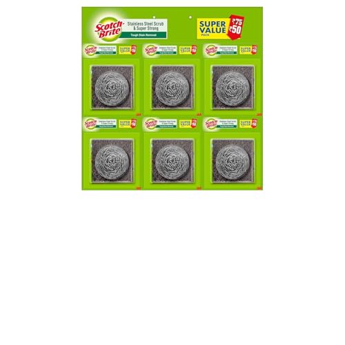 Scotch-Brite Steel Ball (Pack of 6) and Super Strong (Pack of 6)