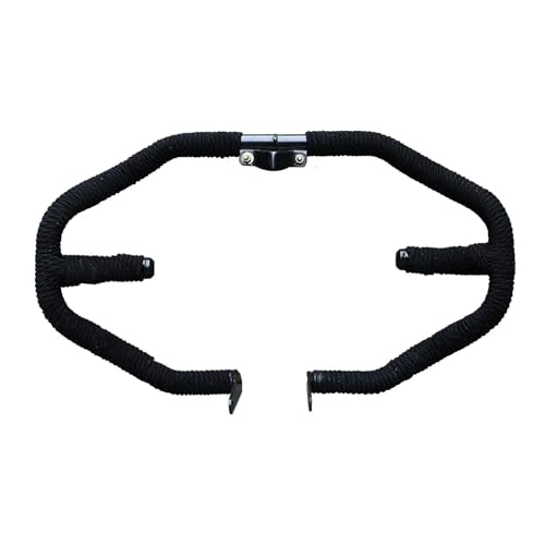 Seflipo Motorcycle Leg Crash Guard, Diamond Shape Metal Safety Guard with Black Rope, Compatible with Royal Enfield Bullet 350cc/500cc