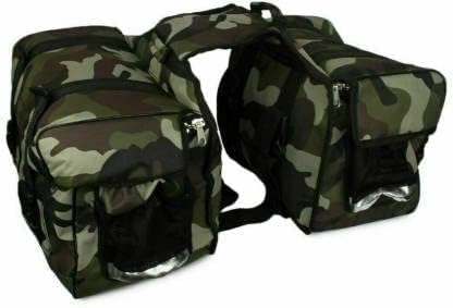 Seize The Ride Motorcycle Saddle Bag Capacity, Heavy Fabric, Compatible with Royal Enfield Classic Bullet 350/500cc, Single Side (60 L Army)