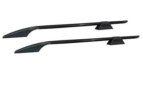 SHOPONE Rocket Roof Rail for Car | Universal Decorative Roof Rail Accessory | Premium ABS Material | Easy Stick-On Installation | Black Finish (Set of 2)