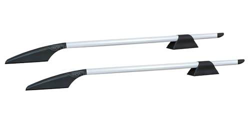 SHOPONE Rocket Roof Rail for Car | Universal Decorative Roof Rail Accessory | Premium Material | Easy Stick-On Installation (Set of 2) (Silver)