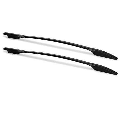 SHOPONE Universal Mini Rocket Roof Rail for Car | Stylish Roof Decoration Accessory | Premium Material | Easy Installation | (Set of 2) (Black)