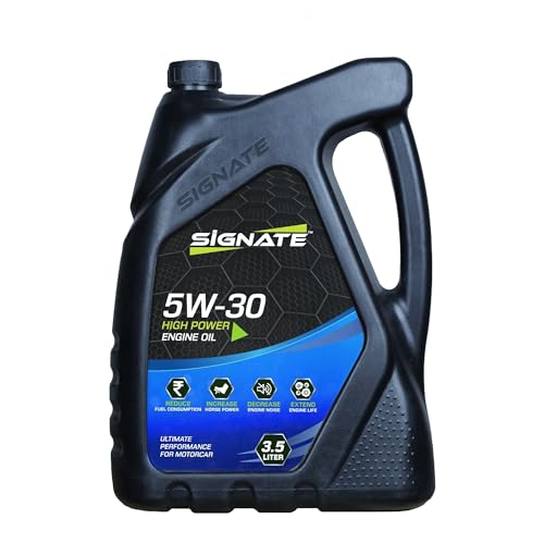 Signate Car Engine Oil for Petrol, CNG and Diesel Car, Synthetic Engine Oil for Cars, Anti-Wear Car Engine Oil for Reduced Maintenance Cost, 3.5L