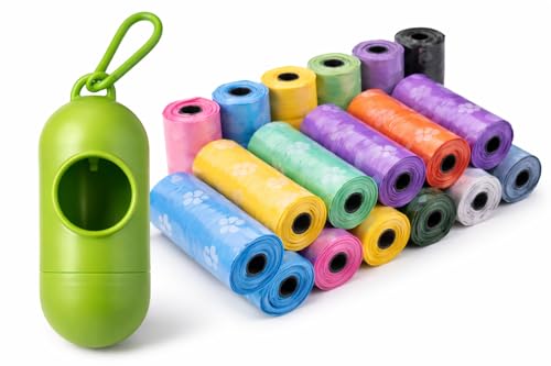 Silverflix Baby Disposable Diaper Bags with Dispenser Waste Bags 6 Refill Rolls/90 Bags Convenient & Quick Diaper Disposal Unscented Leak&Odors Proof Diaper Trash Bags (6 Roll + Case) 7 Set
