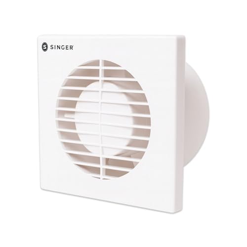 SINGER Venti Q 100mm Energy Efficient Exhaust fan for Kitchen, Bathroom | Turbo Spin 2500 RPM, High Suction With Low Noise | High Speed, Powerful Motor, 100% Copper, 2 Yrs Warranty【White】