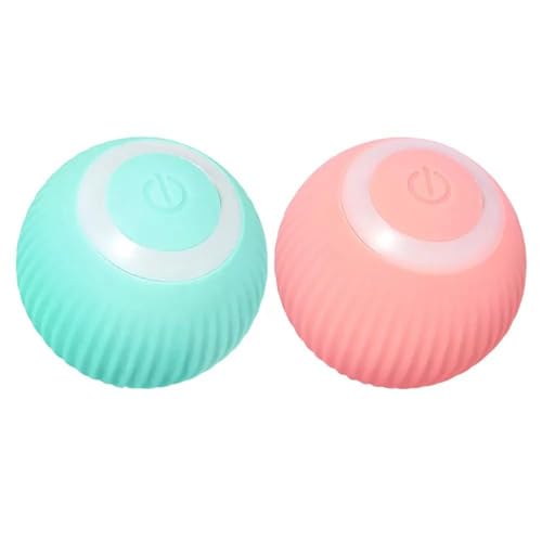 Smart LED Automatic Rotating Cat Toy Ball with RGB Lights, USB Rechargeable 360° Self-Rolling Interactive Pet Play Ball, Intelligent Obstacle Avoidance Exercise Toy for Indoor Cats (Multicolor,1pcs)