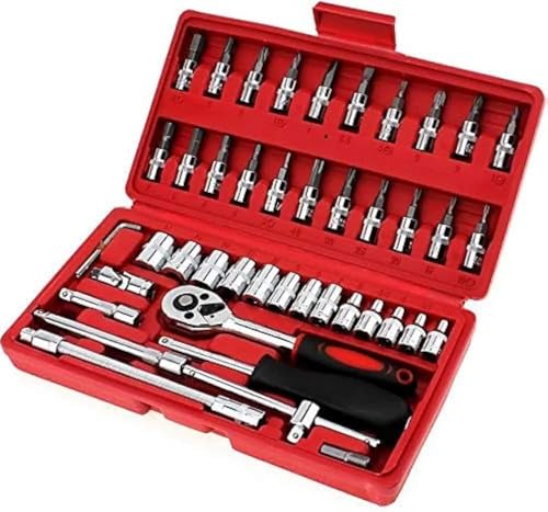 Smart Shelter Tool Kit for Home Use Tools Kit Spanner Set, Hand Tools Set for Bike Tool Kit Set Socket Wrench Set Spanner (Set All Size)