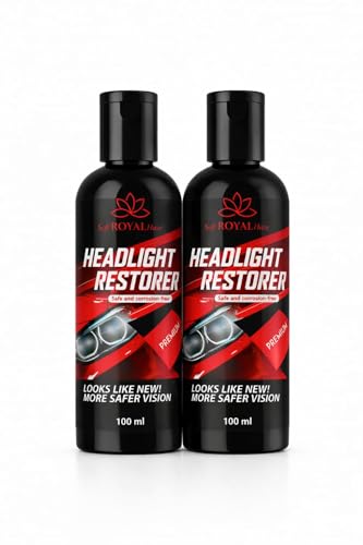 SOFT ROYAL HAZE Car Headlight Restoration Kit – Clears Scratches, Dirt & Oxidation for Crystal Clear Headlights, Easy to Apply, Long-Lasting Shine,100ml (1)