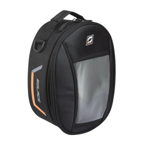 SOLACE Daypack Mini Magnetic Tank Bag for Motorcycles, 10 L, 1680 Denier Polyester, with Shoulder Strap | Shape Keeping semi-Rigid Outer Shell | with Free RainLiner Cover