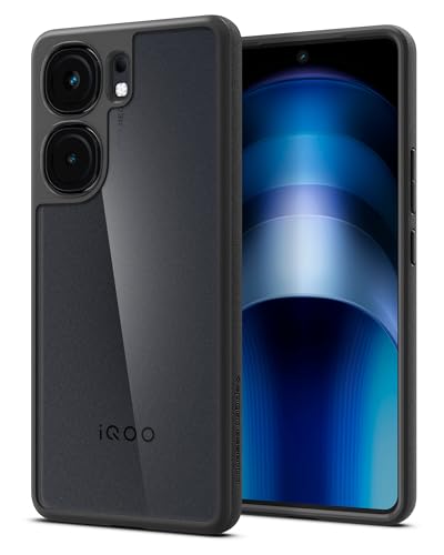 Spigen Essential Sand Crystal | vivo iQOO Neo9 Pro Case [Transparent] [Black Bumper] iQOO Neo9 Pro Back Cover | TPU+PC - Matte Black