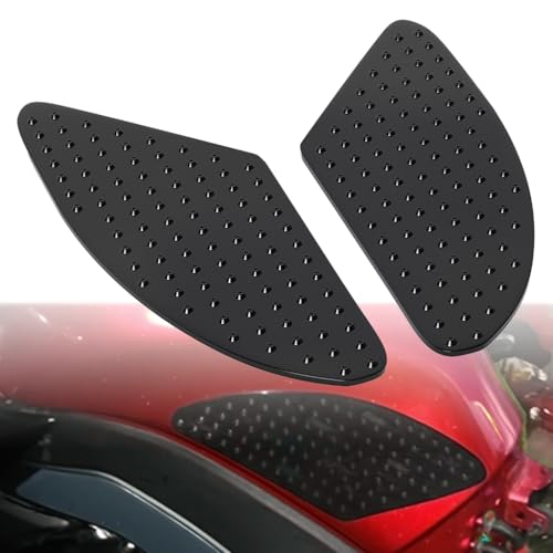 STHIRA® 2pcs Motorcycle Gas Tank Pads, Gas Fuel Knee Grips, Fuel Tank Anti-Slip Pads, Universal Grip Guard Pads Rubber Sticker Motorcycle Tank Traction Pads For 1000rr Z1000 Fz1 R6 And More
