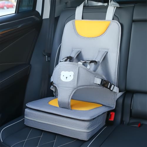STHIRA® Toddler Car Seat for Baby 0 to 5 Years Booster 6 Month-4 Year Old Child Seat with Harness Breathable Mesh Padding Foldable Travel Safety Headrest Hanging