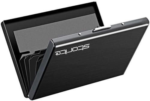 Storite 6 Slots RFID Protected Card Holder -Shiny Black