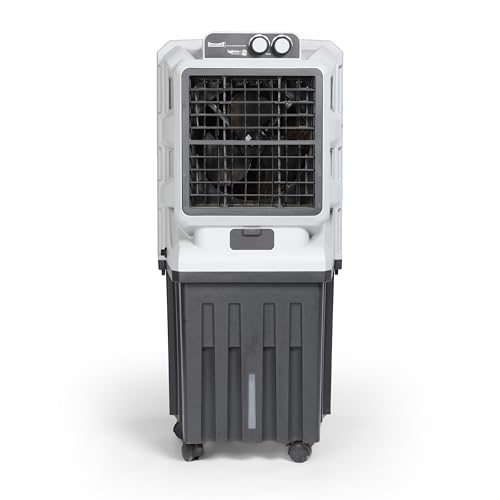 SUMMERCOOL Solitaire Tower Air Cooler with Wheel | Automatic Water inlet | Auto Swing | 30ft Air Throw | Inverter Compatible | Honey Comb | 12 inch Fan | Ideal for Living Room | 75Ltr tank